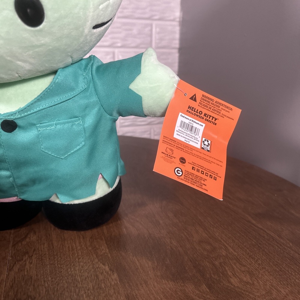 HELLO KITTY Frankenstein 18" Halloween Greeter‎ Plush 2024 - Picture 4 of 7